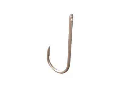 Fishing Hook v1 001 Low-poly 3D model