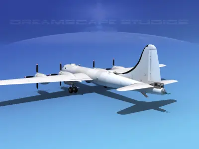 Boeing B-29 Superfortress Bare Metal 3D model