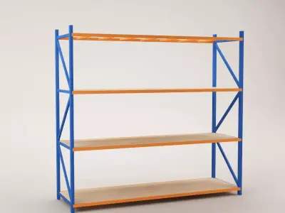 Warehouse Rack Storage 01 Low-poly 3D model