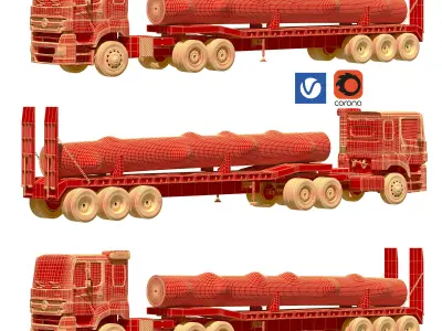 AXOR-articulated vehicle Low-poly 3D model