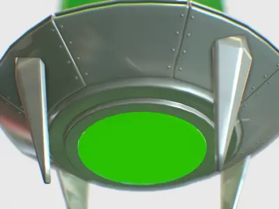 Cartoon UFO  Low-poly 3D model