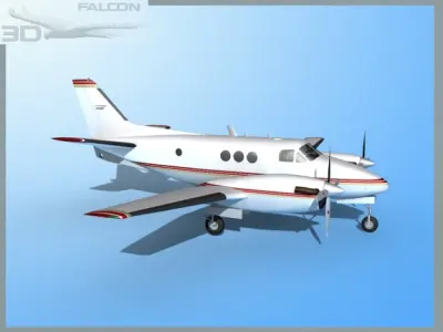 Falcon3D E90 King Air F06 3D model