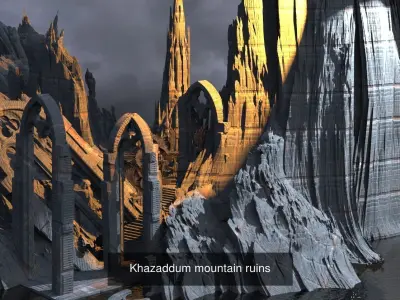 Khazaddum mountain formations 3D Model Collection