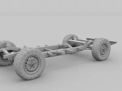 Simple Offroad Chassis 3D model