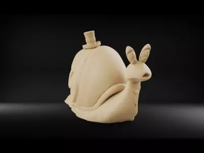 Business snail 3D model