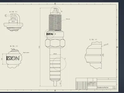 NGK Spark Plug Free 3D model