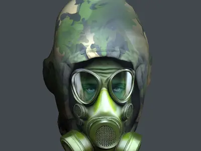 Helmet 3d model military combat Military Low-poly Low-poly 3D model