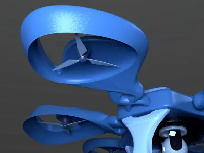 Hexagon Blu Drone Free 3D model