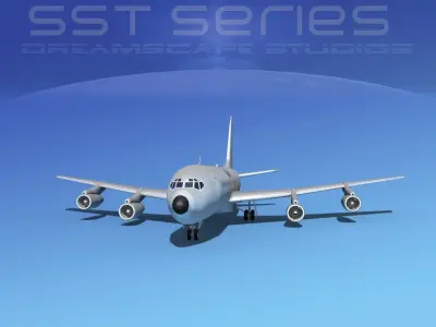 Boeing 707-320 SS RACE 3D model