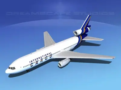 Douglas DC-10 International Cargo 3D model