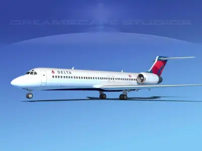 Boeing 717-200 Delta 3 3D model