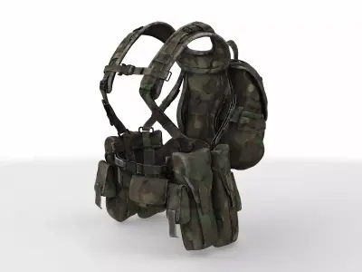 tactical vest 02 3D model