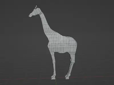 Low-Poly Giraffe Free low-poly 3D model