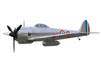 Ki43 Hayabusa type2-Otsu oscar 3D model