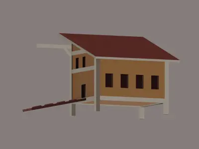 Chicken Hut Low-poly 3D model