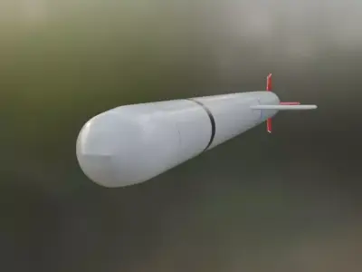 Tomahawk Rocket Low-poly 3D model