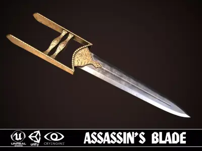 Assassin Blade 03 Low-poly 3D model