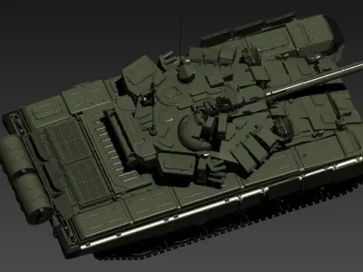 russia t-90 tank 3D model