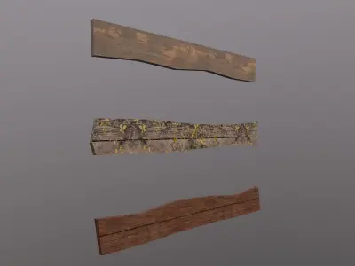 Medieval boards Free low-poly 3D model