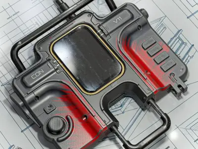 Sci-fi Controller V11 PBR Low-poly 3D model