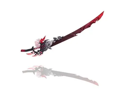 Corrupted Holy Long Sword Low-poly 3D model