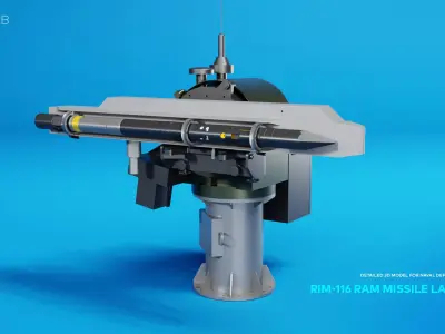 RIM-116 RAM Missile Launcher  3D model