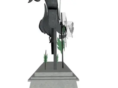 HORSE SCULPTURE  Low-poly 3D model