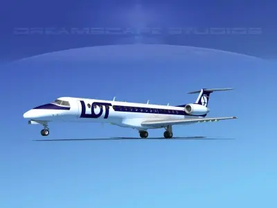 Embraer ERJ-145 LOT 3D model