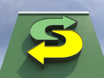 Retail-023 Subway With Site 3D model