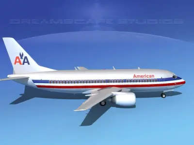 Boeing 737-300 American Airlines 3D model