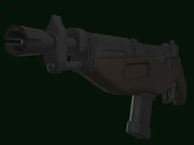 Stylized rifle Low-poly 3D model buy