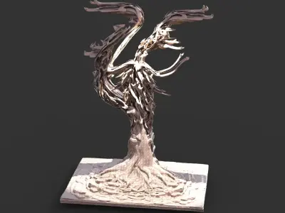 fire link Sculpted Tree sculptures collection series 3 3D model