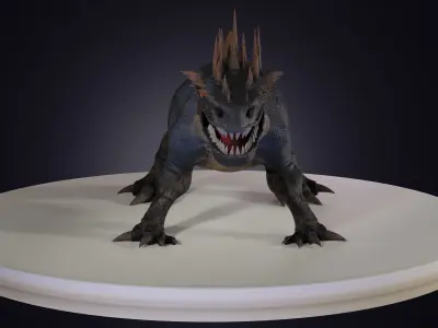 Dinosaur model violent creature Low-poly 3D model Low-poly 3D model