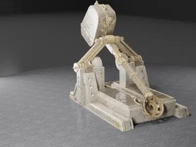 Siege Wagon Low-poly 3D model