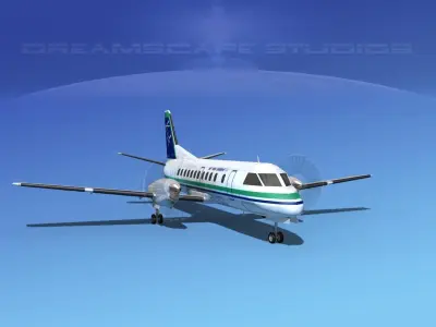 SAAB 340 Air New Zealand Link 3D model