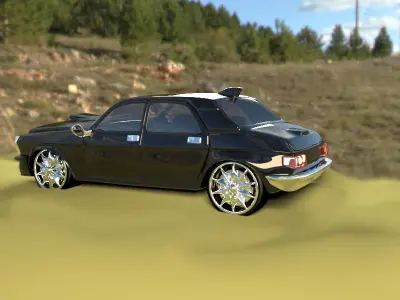 Tuning Volga Free low-poly 3D model