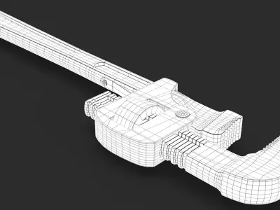 Pipe Wrench 3D model 3