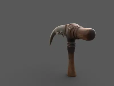 Bone Handled War Pick Low-poly 3D model