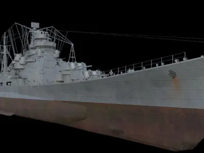 Takao warship 3D model