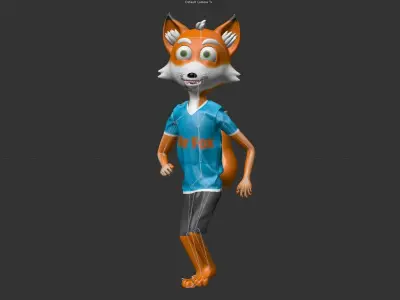 Cartoon Mr Fox Free 3D model