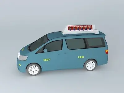 Toyota Alphard LHD Taxicab Free 3D model