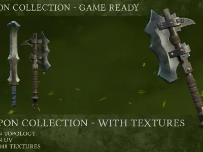 weapons pack Free low-poly 3D model