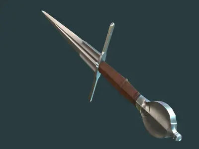 Albion Viceroy Medieval Sword PBR game ready Low-poly 3D model