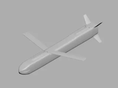 KH-52 MK2 Cruise Missile Low-poly 3D model