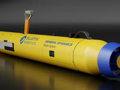 Bluefin Robotics Unmanned Underwater Vehicle 3D model