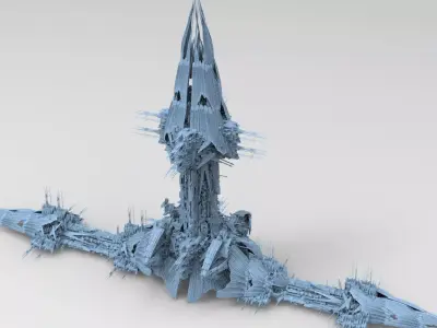 Deep sea orbital tower 3D model