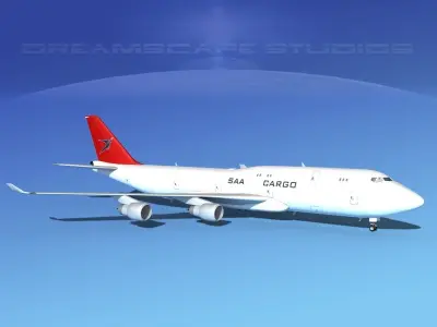 Boeing 747-8I South African Cargo 3D model
