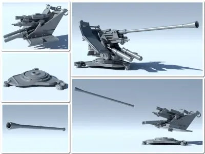 Anti-aircraft 3D print model