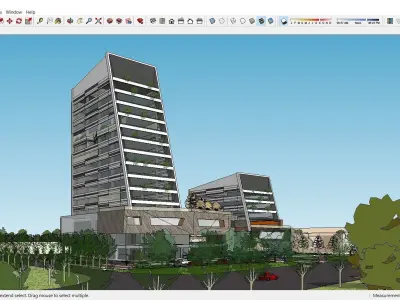Sketchup Residential Complex A6 3D model