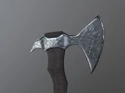 Hunting Axe Free low-poly 3D model